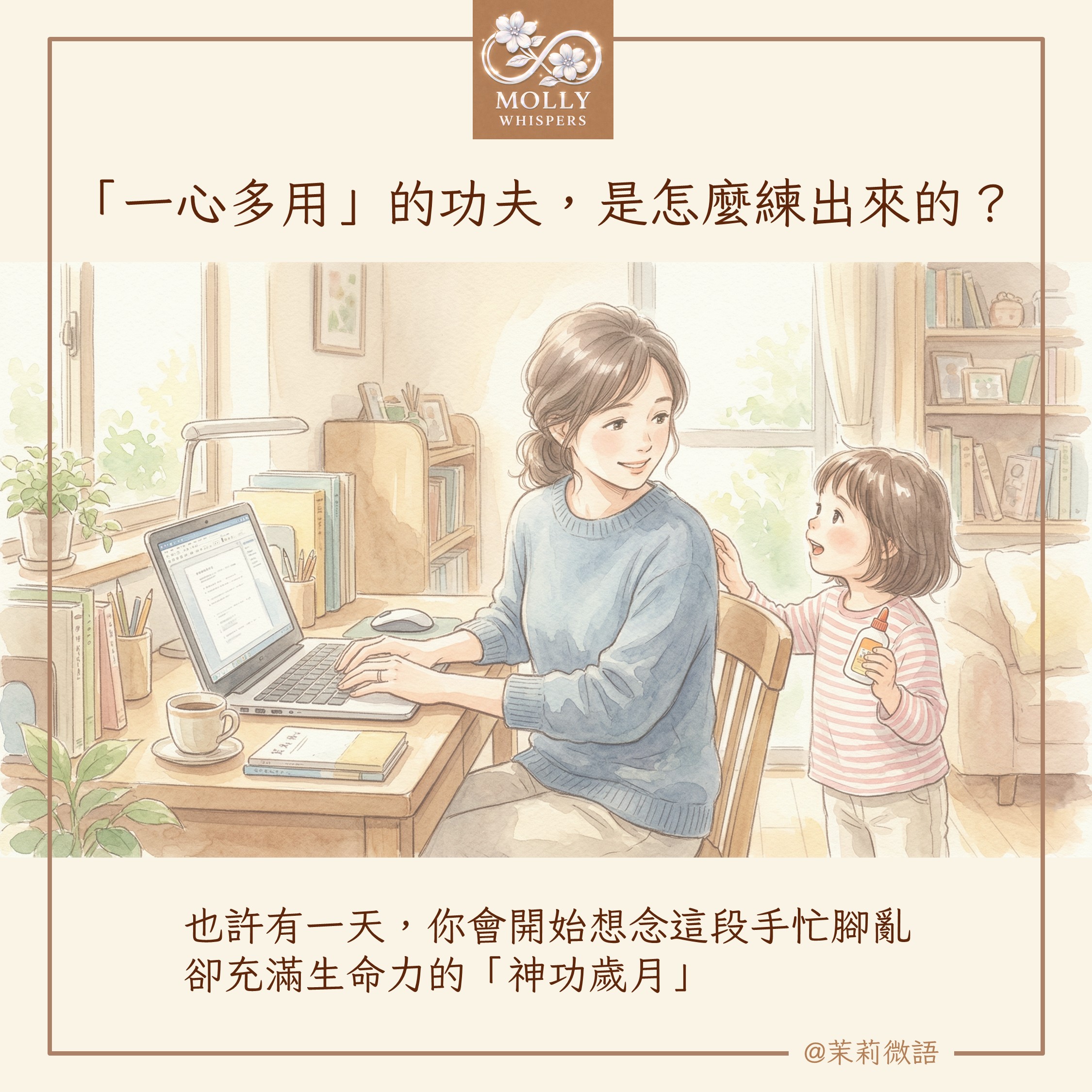 有了孩子後，你也可以練成一心多用的育兒神功
